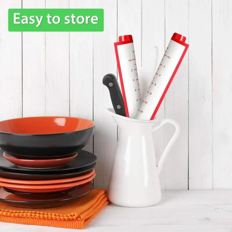 Silicone Baking Mats 80/70/60cm Silicone Baking Mat Rolling Kneading Pad Pastry Tools Crepes Pizza Dough Non-Stick Silicone Mat Kitchen