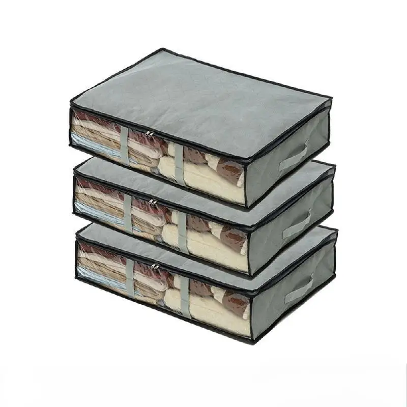 Underbed Storage Bag Foldable Quilt Clothes Storage Bag Large Capacity Dustproof Toys Bags Moisture Dust Proof Proof Organizer 5