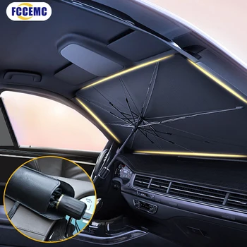 Ombrello parasole per auto per ombreggiatura automatica Protezione parasole per auto Parasole Accessori per la protezione del parabrezza interno del sole estivo
