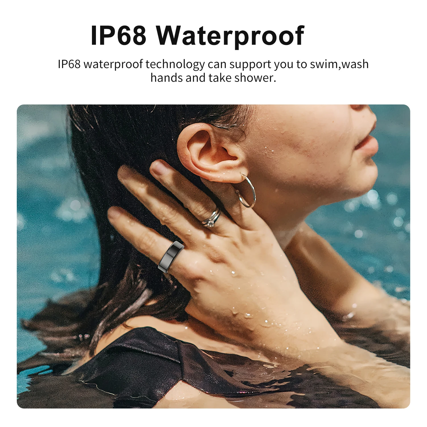 Smart Fitness Tracker Ring with Charging Case – Health & Sleep Monitor, Multi-Sport Modes, IP68 Waterproof