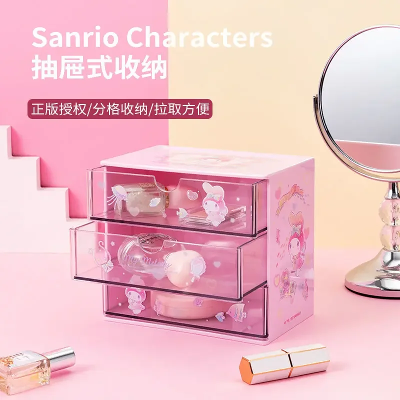 

Miniso Kawaii аниме Cinnamoroll My Melody ящик для хранения ювелирных изделий милая мультяшная Sanrio PomPomPurin изящная фотография подарки игрушки