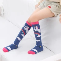 infant girls warmer ankle lovely Cartoon over knee Long High socks for baby kids unicorn toddler child colorful cotton stockings 6