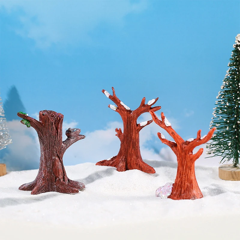 

Creative Simulation Christmas Branch Tree Fork Moss Micro Landscape Ornaments For Fairy Garden Ornaments Desk Home Decoration