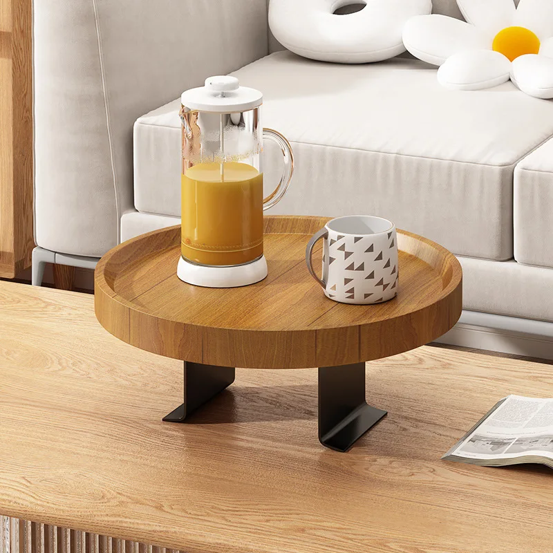 Sofa  Coffee Table Edge Table Armrest Tray Storage Rack 4