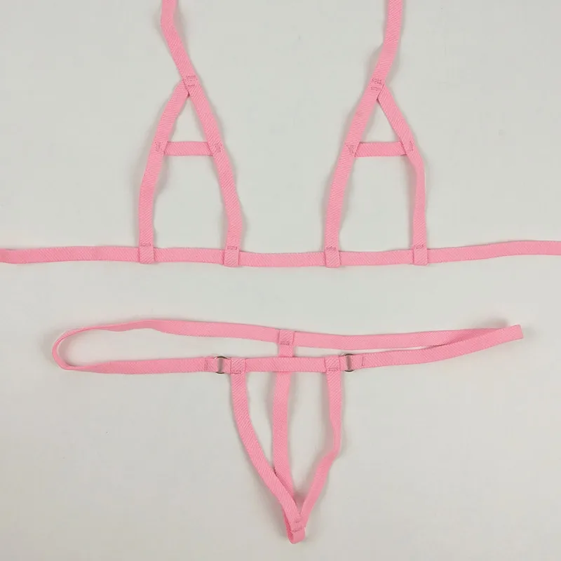 Bikini Set Women Swimwear Bikini Swimsuit Women Open Crotch Exotic Bikinis Set Extreme Hot Sexy Hollow Out Mini Micro Swimwear Bathingsuit Underwear Lingerie Thong String