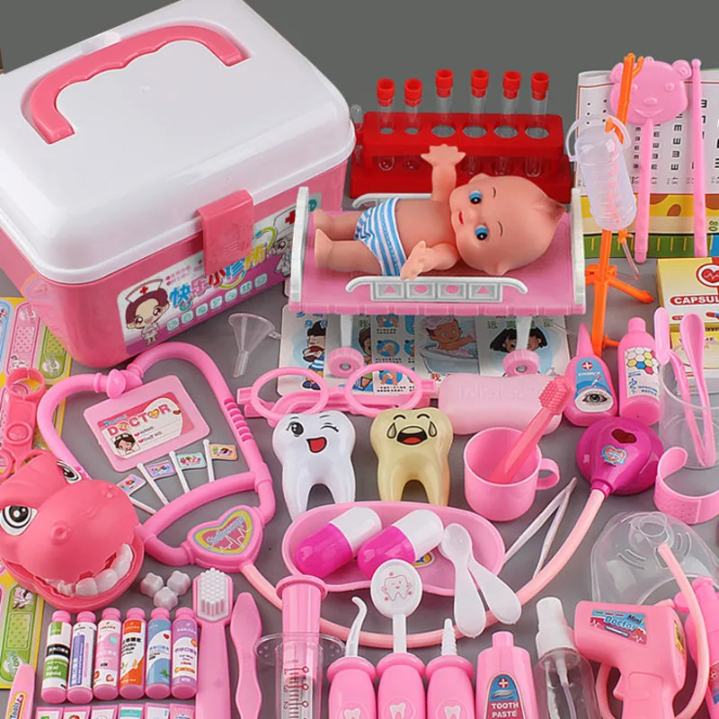 Children Play House Doctor Set Toys Games Hospital Medical Kit Play Nurse Bag Toys For Accessorie Children Game New