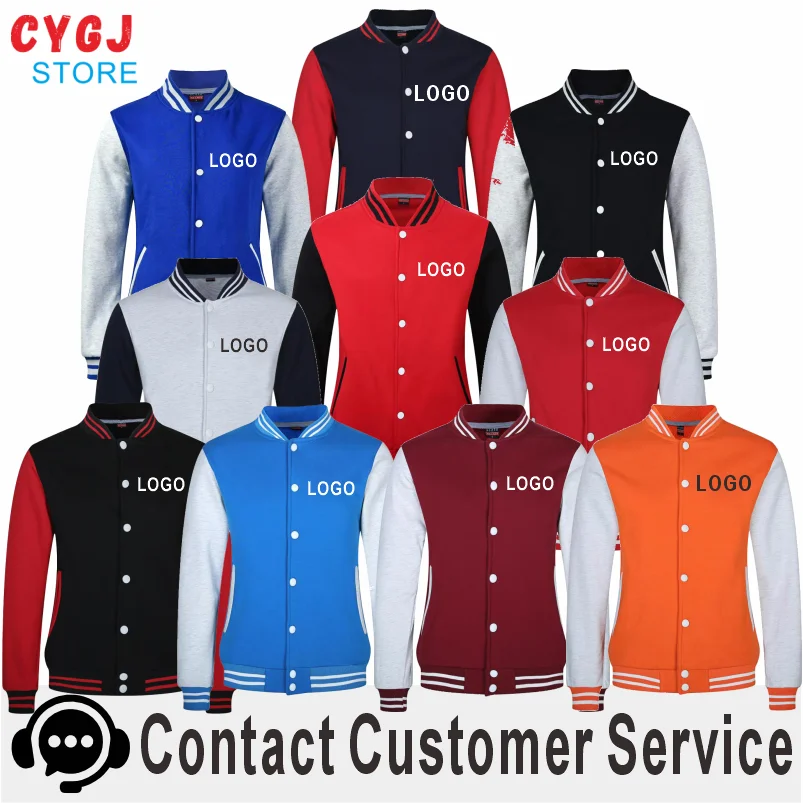 High Quality Baseball Uniforms Warm Jacket All-match Plus Velvet Jacket Custom Printing Embroidery LOGO Costume Varsity Jacket