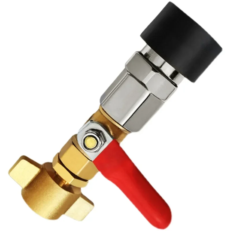 Truck Air Tank Connector Female Switch Valve Three-way Vehicle Dust Blowing Gun Set Storage Cylinder
