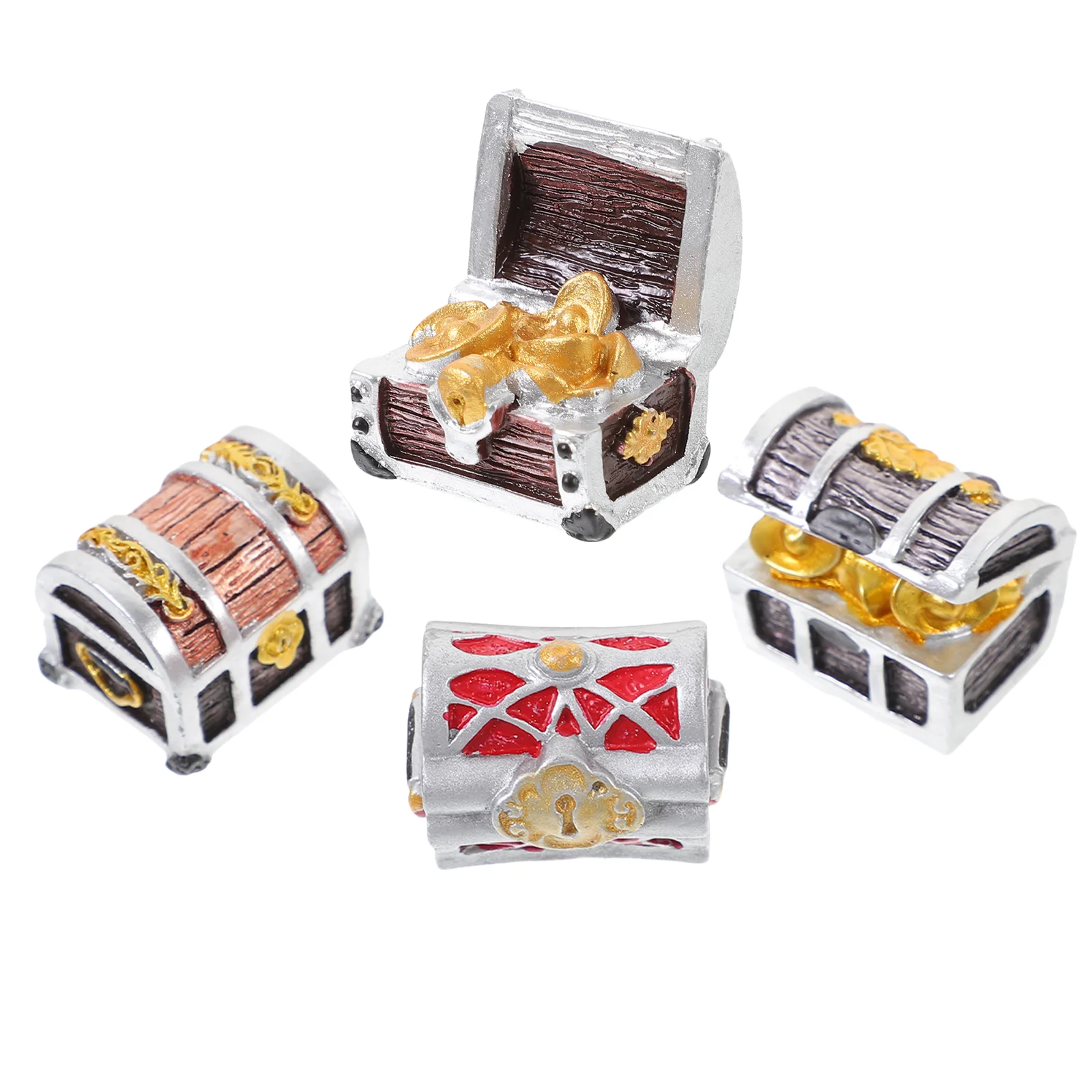 

8pcs Tiny Treasure Chest Decorations Miniature Pirate Treasure Chest Statues