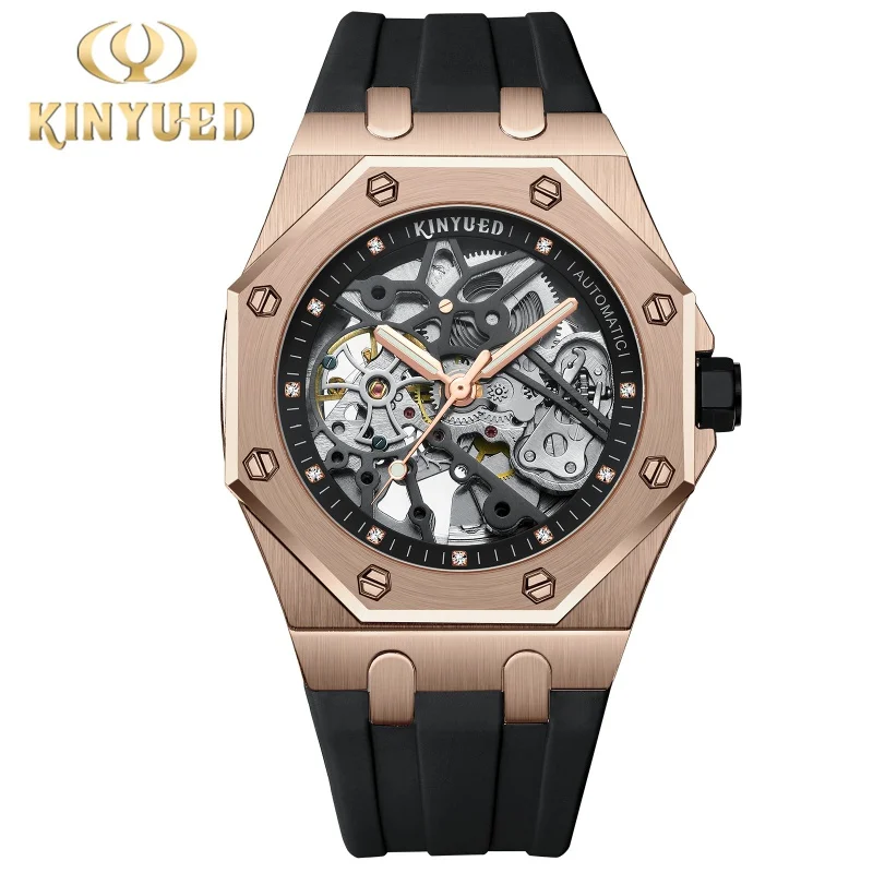 

Kinyued Men's Automatic Mechanical Fashion Hollowed-out Waterproof Watch