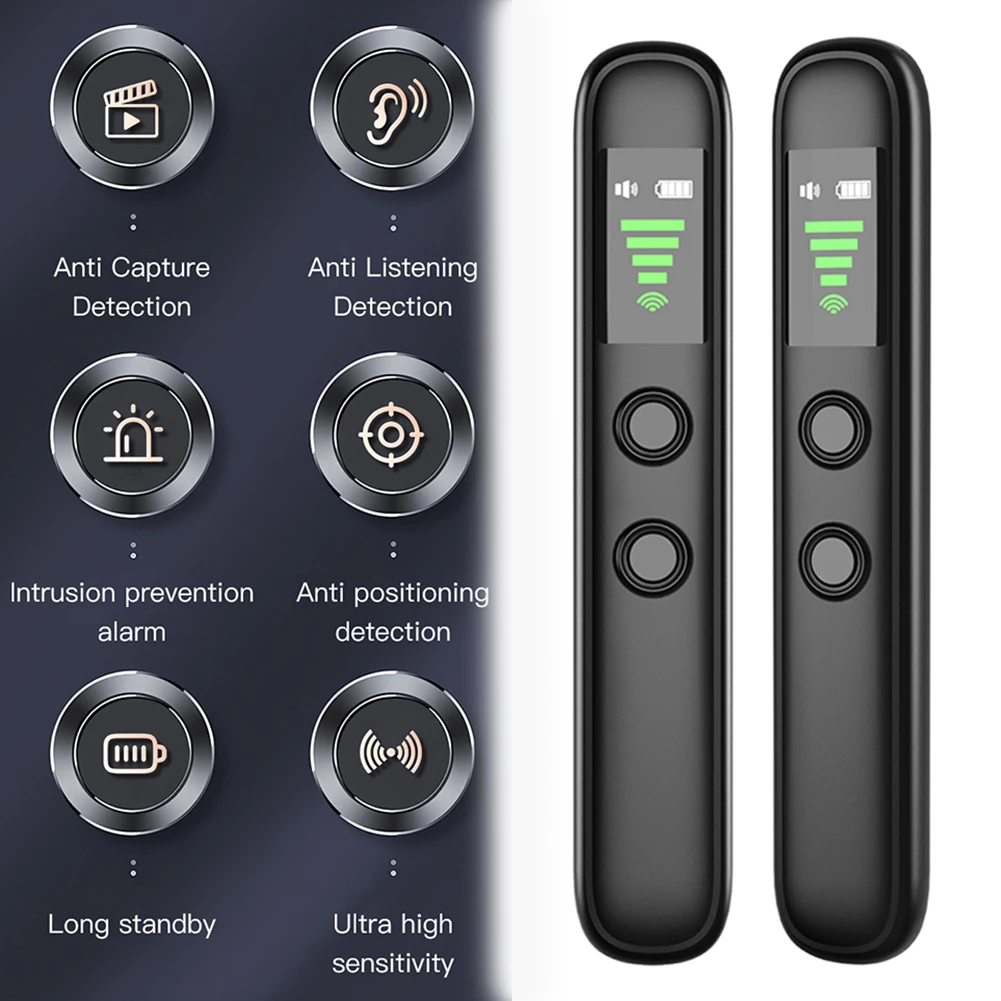 GPS Tracking Detector 4 Levels Sensitivity Bug Detectors Anti-Positioning Wireless Signal Detectors for Hotels Travel Office Car