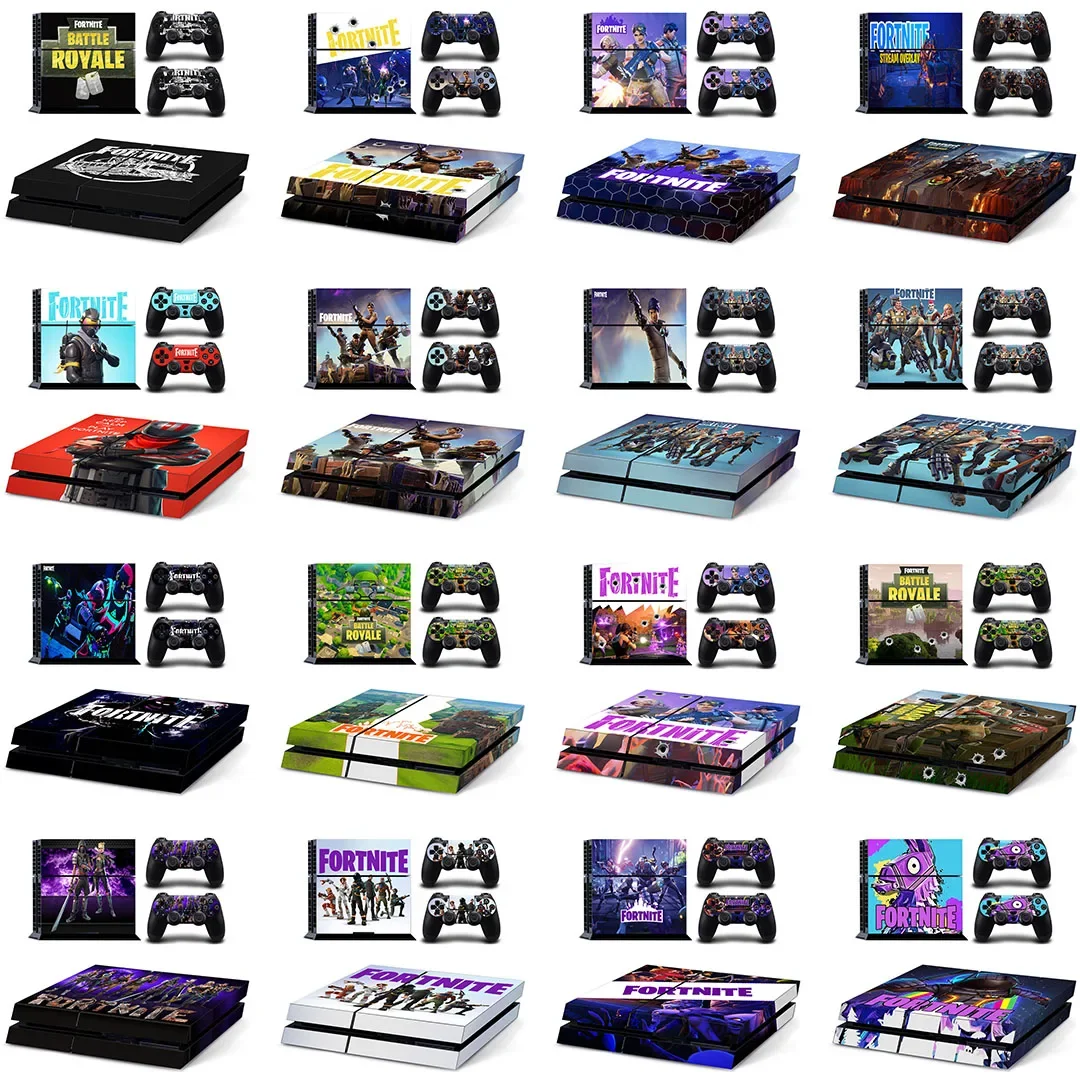 Fortnite Vinyl Decal Skin Per Ps4 Console Cover Per Playstaion 4 Console Skin Sticker + 2Pcs Controle Custodie Protettive Accessori
