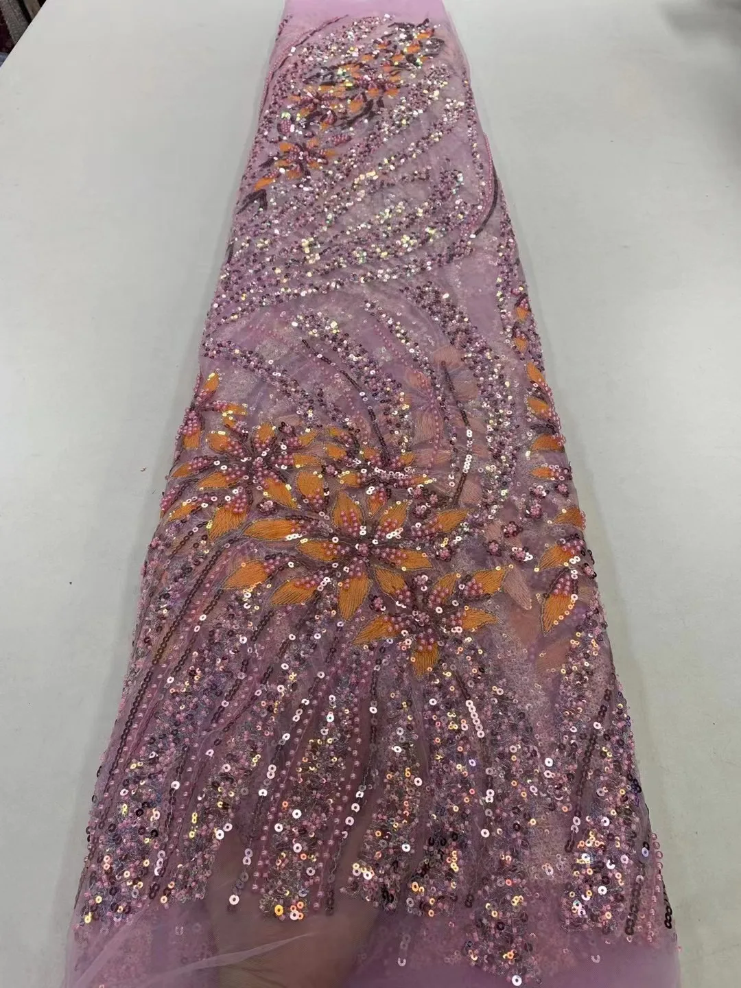 

Beautiful African Net Groom Lace With Sequins French Lace African Lace Fabric 5 Yards Nigerian Lace Fabric For Wedding Dress