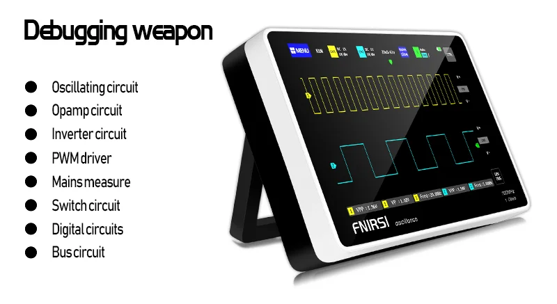 1013D Touch Screen Digital Oscilloscope Dual Channel 100MHz