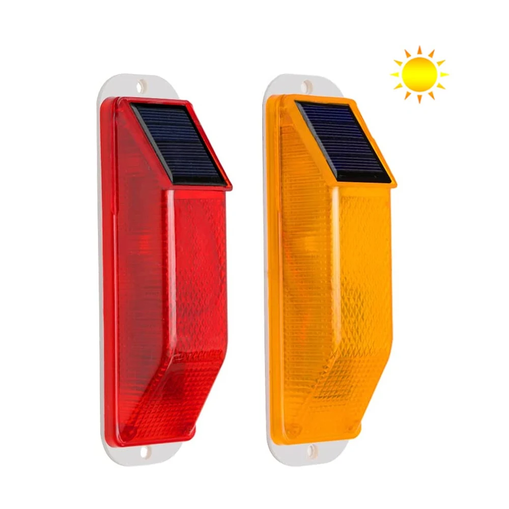 

Solar Warning Light Sensitive Strobe Flash Warning LED Caution Lamp Flashing Barricade Safety Sign Road Construction Signs Flash