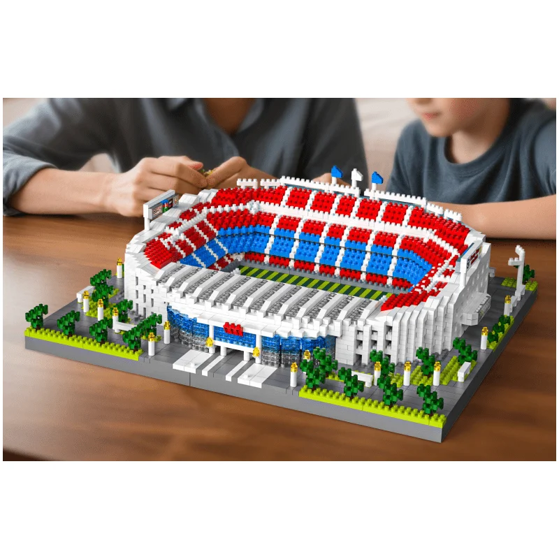 Real Madrid Bernabeu Stadium Building Blocks, 3000+PCS 3D Model Kit for Adults,