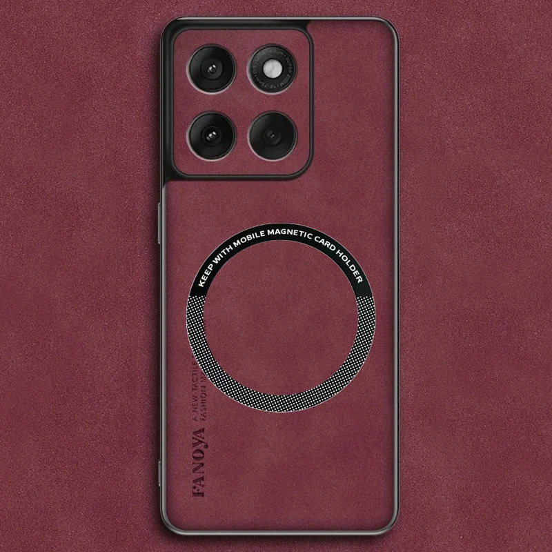 Leather Soft Phone Case with Magnetic Protection Cover