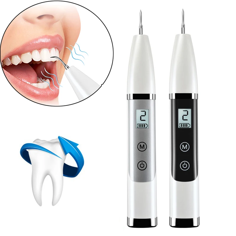 Dental Ultrasonic Irrigator Scaler Calculus Oral Stains Tartar Remover Tooth Stain Cleaner LED Teeth White_voghion.com