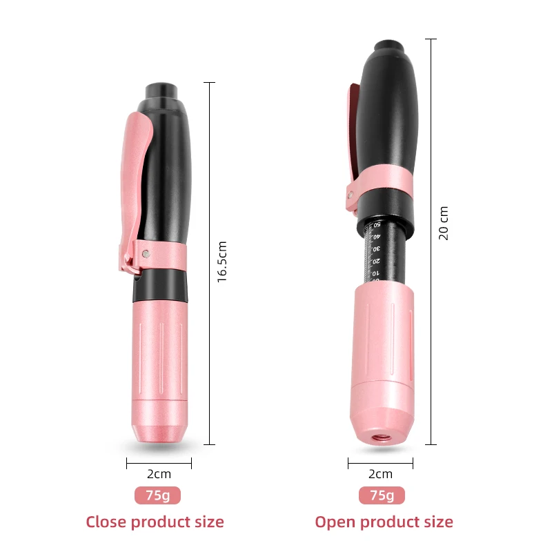 2 IN 1 0.3ML & 0.5ML Hyaluron Acid Pen Adjustable Pressure Pen jection Gun Needle-Free Atomizer Anti-Wrinkle Water Syringe