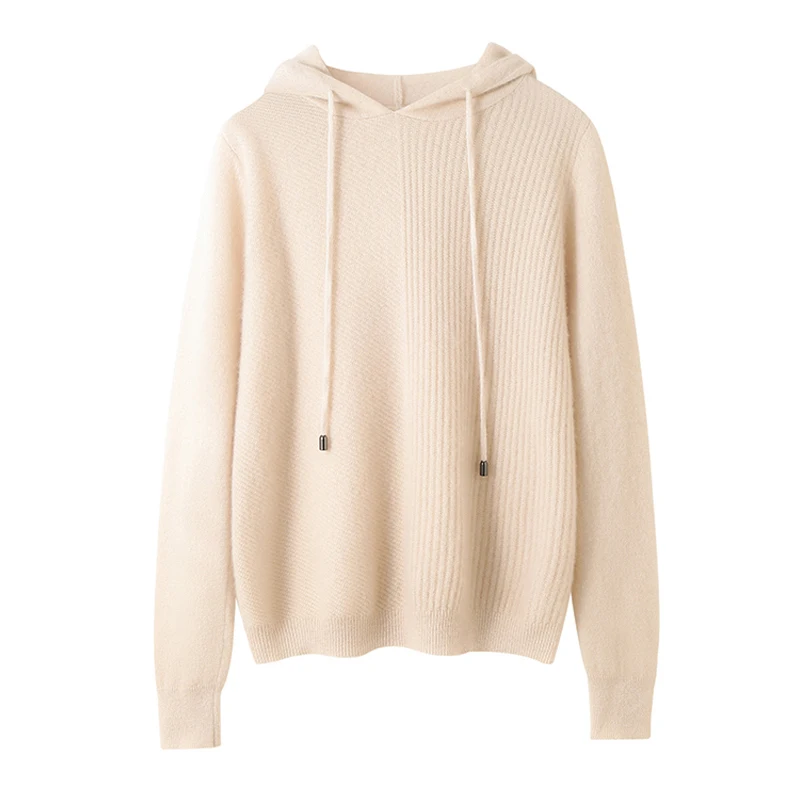 

L NIGO Women's Summer Mohair Hooded Sweatshirt Pullover #nigo98193