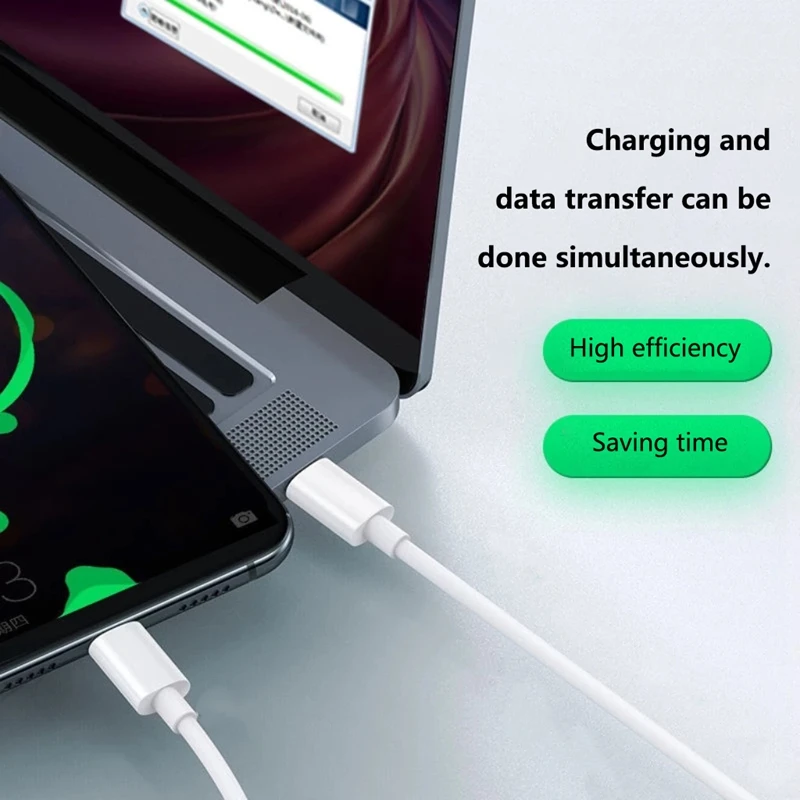 레노버 6A 60W USB C to USB C PD 케이블 (폰15 프로 맥스, 아이패드 10, 맥북, 휴대폰용) 타입 C to 타입 C PD 고속 충전 케이블
