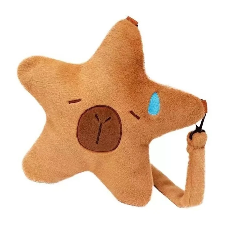

Capybara Animal Star Shoulder Bag Large Capacity Plush Crossbody Bag