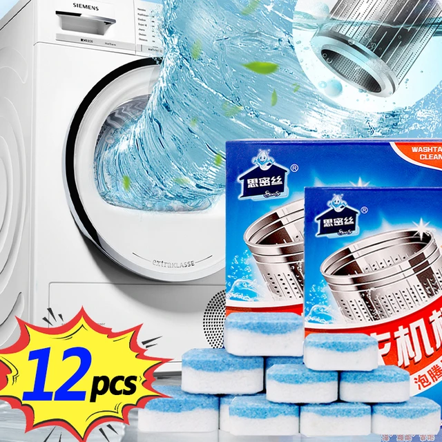 1/12Pcs Washing Machine Cleaner Effervescent Tablets Deep Cleaning Dust  Descaler Remover Washer Machine Remove Dirt Detergent - AliExpress