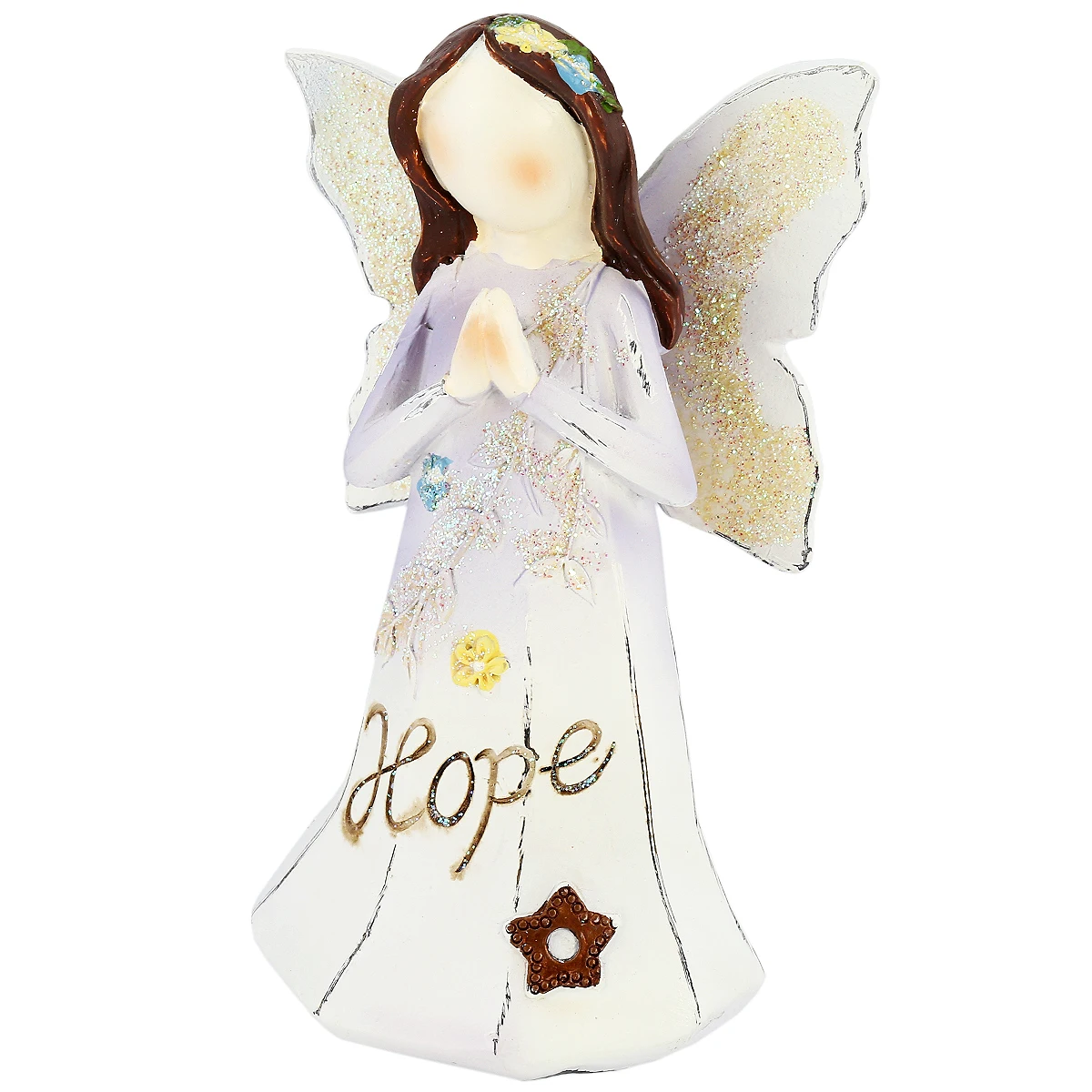 Cute Guardian Angel Figurines Healing Resin Hand Carved Mini Statue For Hope,Love & Peace Room Decoration 4 meters tall party cute colorful inflatable easter egg with base painted giant egg balloon yard blow up holiday decoration