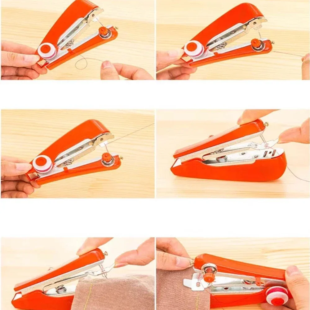 Portable Sewing Machine Small Handheld Multi Sewing Machine Household Simple Needlework Manual Crop Repair Clothes Fabric