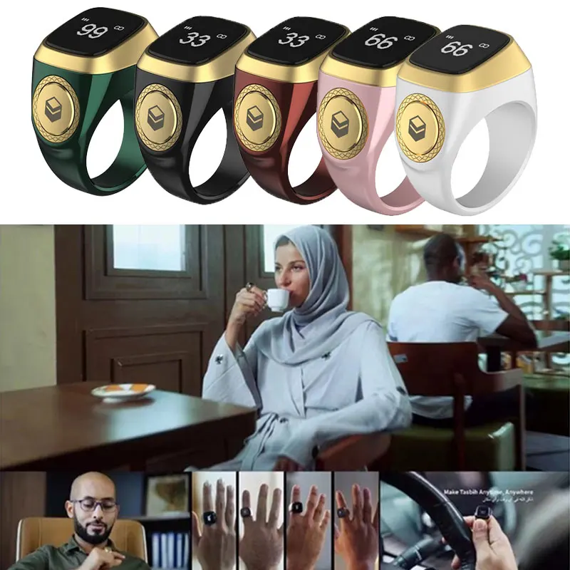 Smart Tasbih Zikr Counter Counting Ring for Muslims Zikr Ring Digital  Tasbeeh 5 Prayer Time Vibration Reminder Waterproof - AliExpress