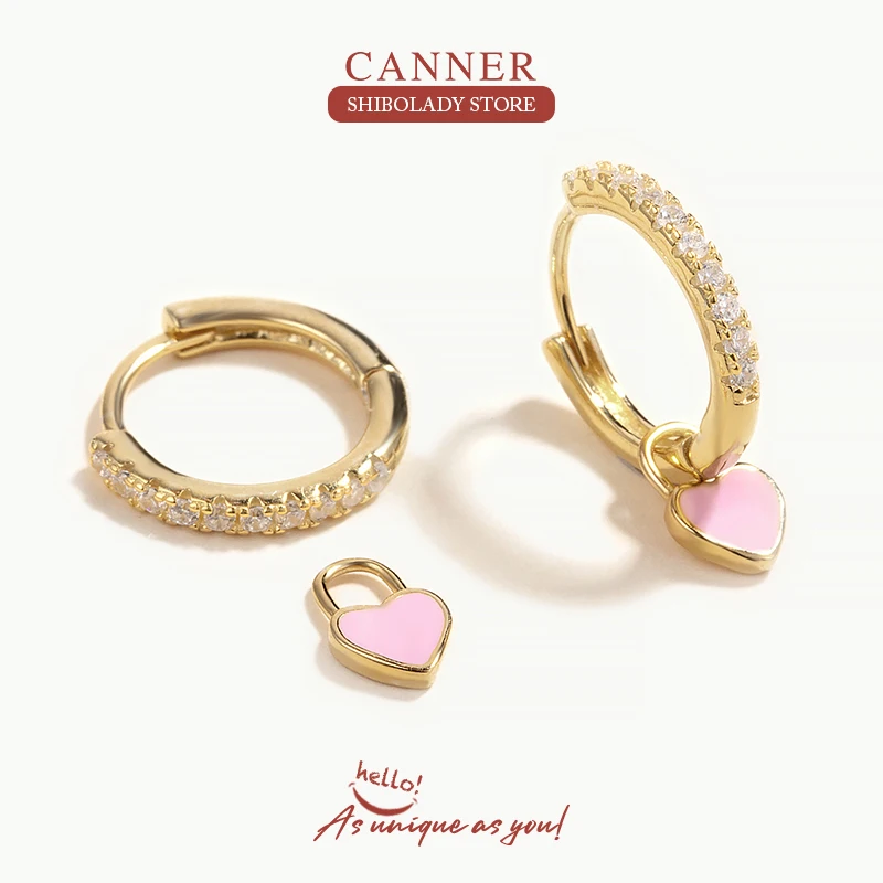Canner Orecchini Per Donna Pendientes Mujer Ins Geometrica Goccia D'Acqua Piercing Cerchi Zircone Gioielli Pendientes Moda Coreana