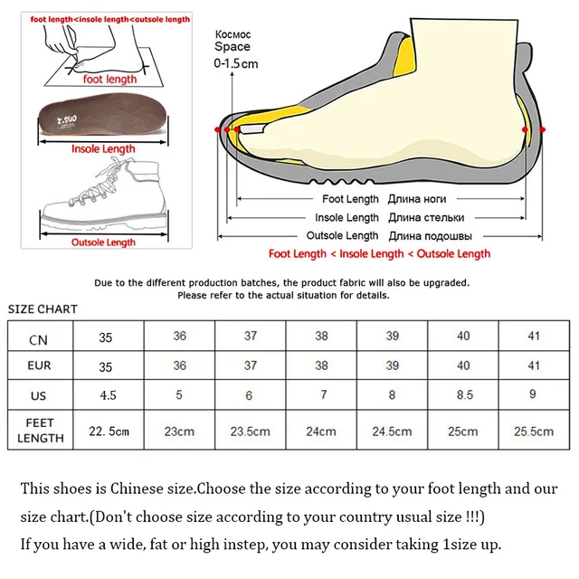 Size Chart Medidas Biomecanics Shoe Size Chart Talla De Zapatillas