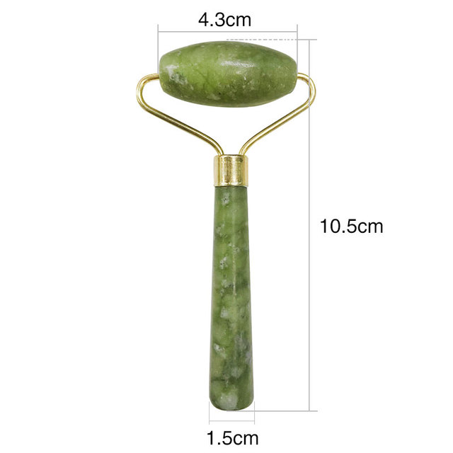 Jade Roller for Face Natural Jade Stone Facial Natural Scraper Face Lifting Gua Sha Body Back Slimming Massage Roller