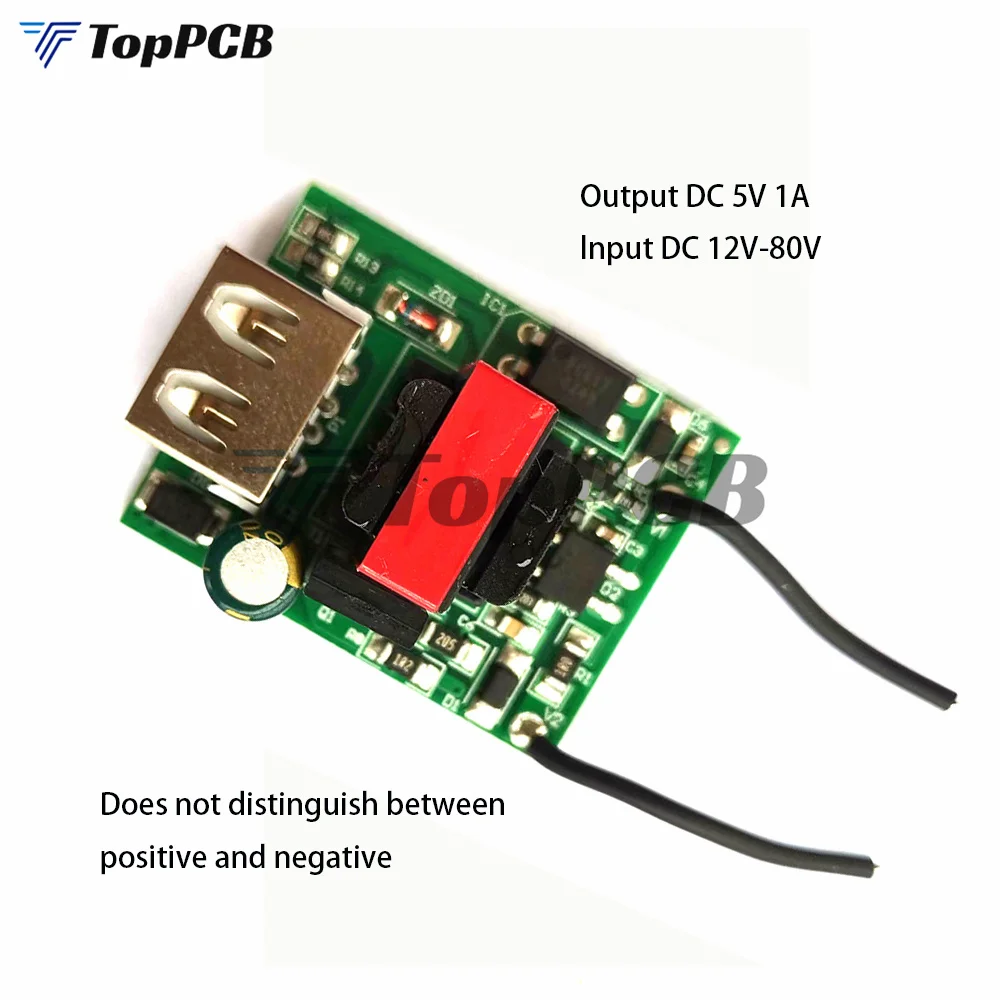 DC-DC obniżanie mocy moduł zasilający przetwornica USB izolowany galwanizowany stabilizator 12V 24V 36V 48V 72V do 5V 1A zasilacz