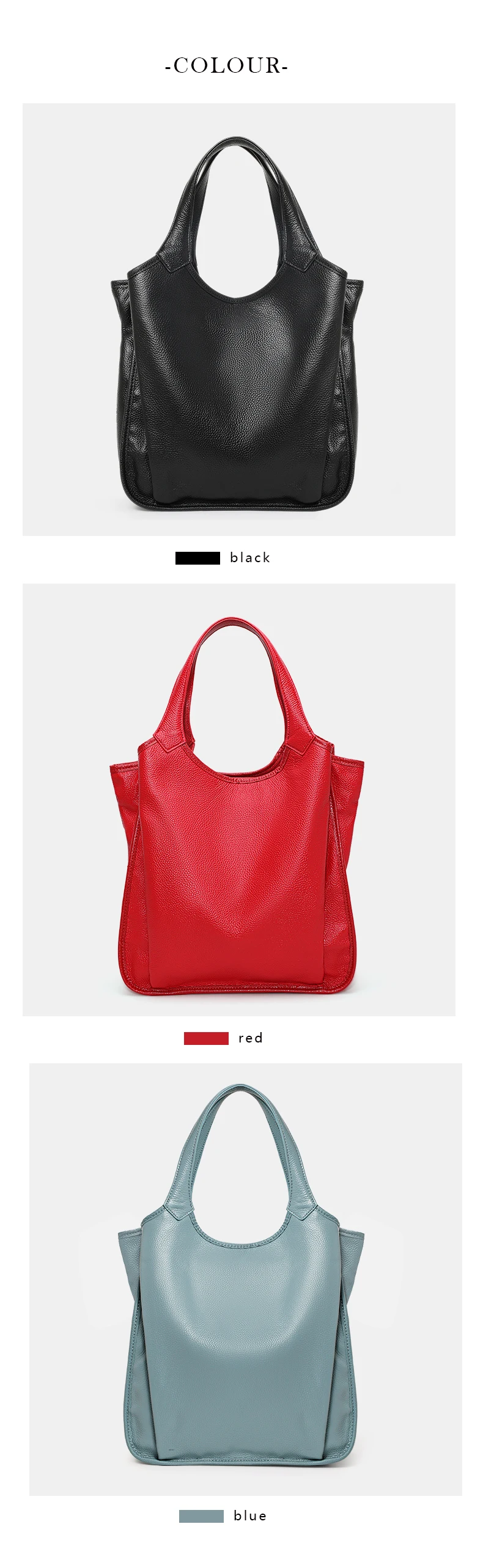 Aidrani Damen-Tragetasche mit großem Fassungsvermögen, modische Handtasche aus Rindsleder im minimalistischen Design, Umhängetasche aus echtem Leder – Detail 4