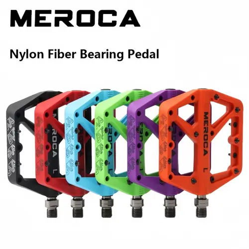 Meroca Bike Pedal Nylon Fiber Bearing Pedal For MTB Lightweight Extra Large Size Non-slip Wear-resistant Bicycle Accessories - Image 2