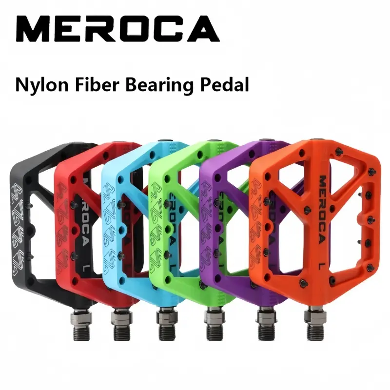 Meroca Bike Pedal Nylon Fiber Bearing Pedal For MTB Lightweight Extra Large Size Non-slip Wear-resistant Bicycle Accessories - Image 2