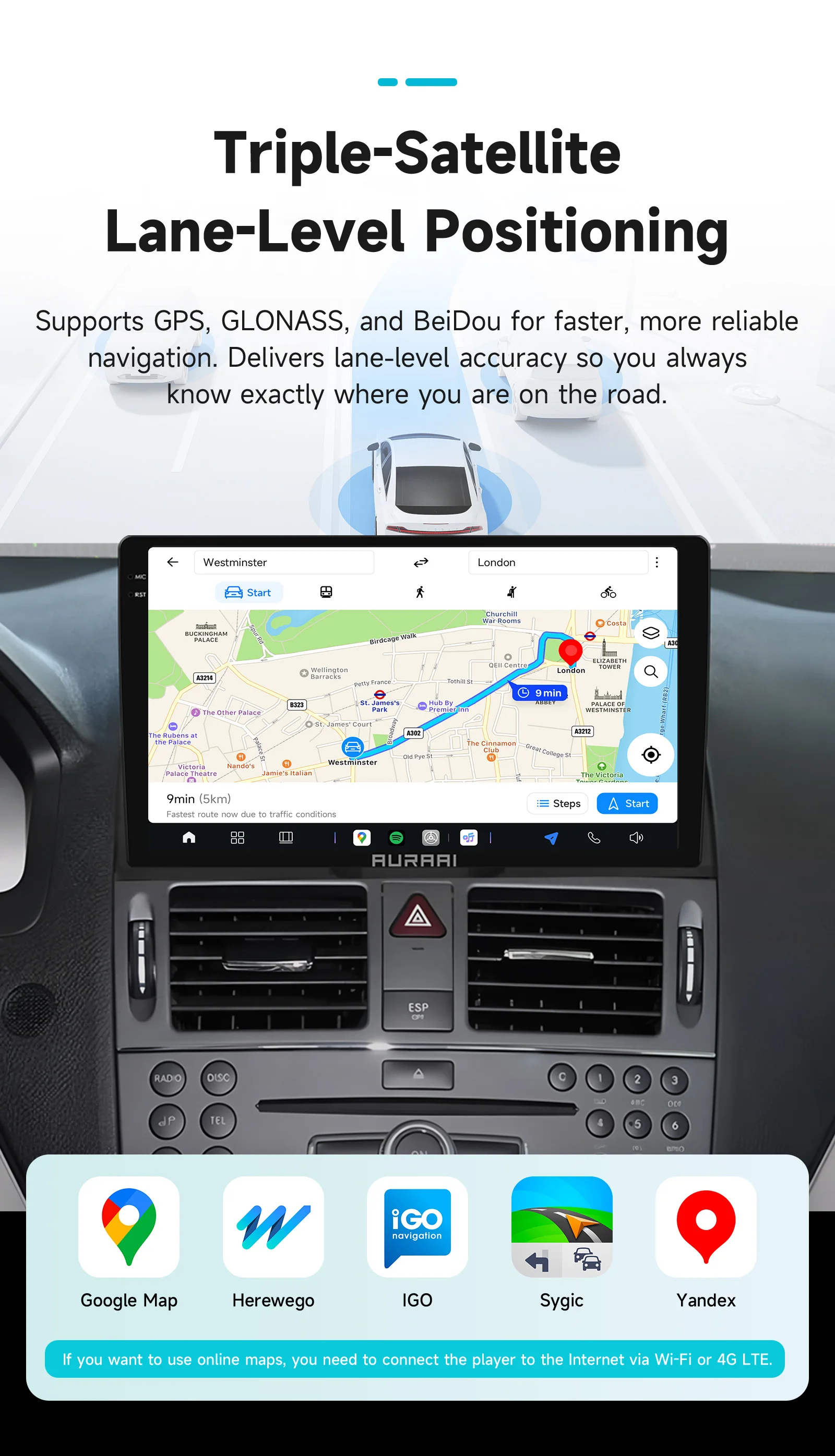 Hizpo 2K Bildschirm Carplay für Mercedes Benz C-Klasse W204 S204 2007-2010 Auto Infotainment 3D HD 4G Multimedia-Player Stereo – Detail 27