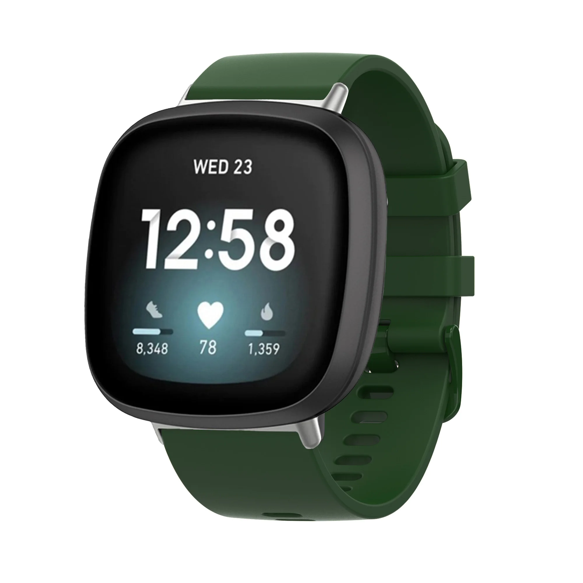 Silicone Sport Watch Band with Pin Buckle - Soft Replacement Bracelet