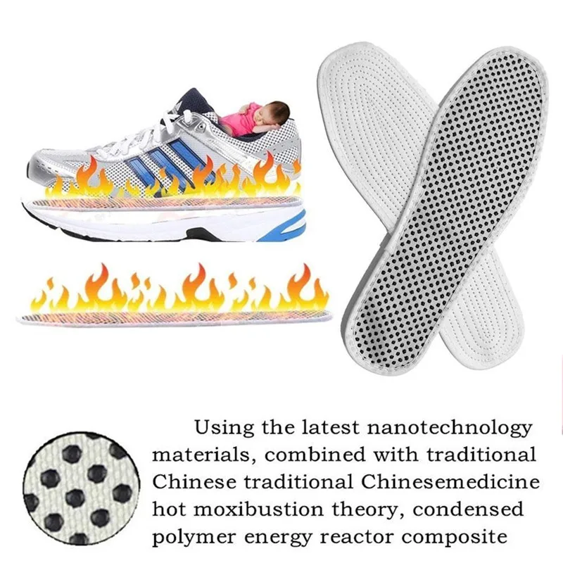 1 Pair Magnetic Therapy Insoles Far Infrared Self-heating Shoe Insoles Sports Anti-fatigue Massage Tourmaline Insole Outdoor shoe insoles,orthopedic insoles,heated shoe insoles