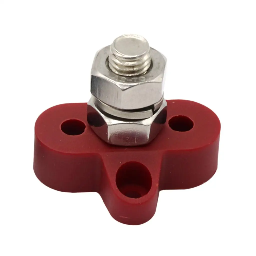 

1 Piece M10 Red Terminal Block Power Distribution Block Power Connection Block