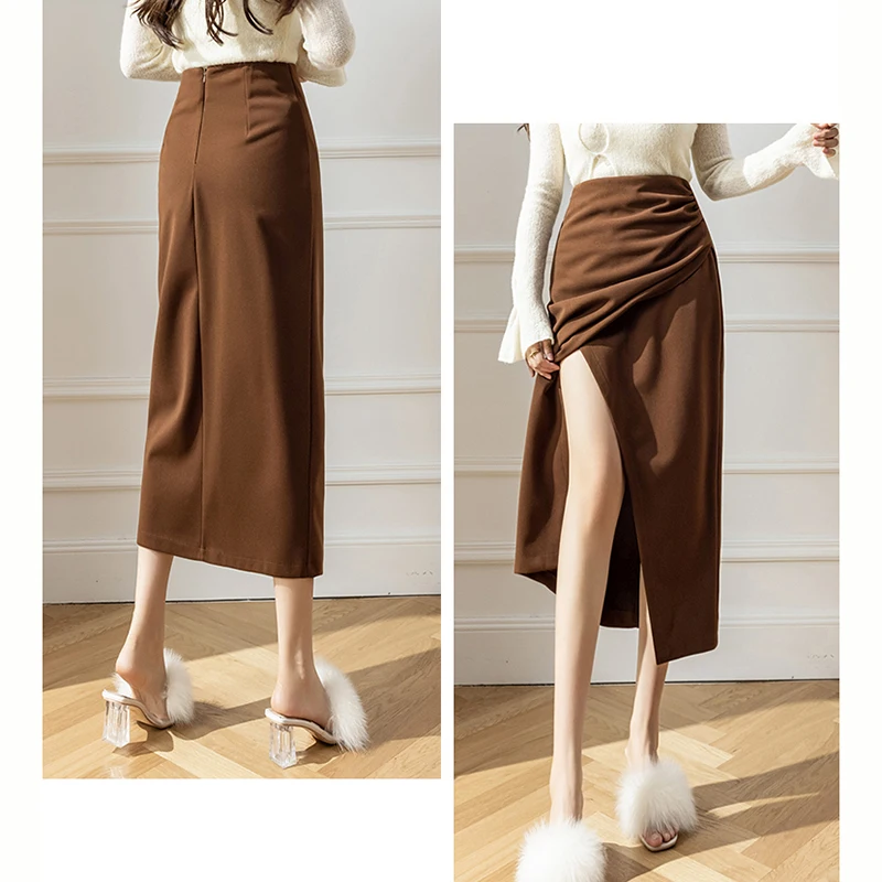【SUNBURN PROJECT】Asymmetric Midi Skirt★韓国人気★追跡付 Amazon.com: Autumn Winter Midi Skirt Women Korean A-Line