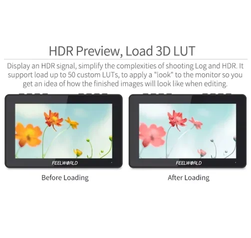 FEELWORLD LUT7 LUT7S PRO 7 Inch 2200nits 3D LUT Touch Screen DSLR Camera Field Director AC Monitor 4K HDMI-compatible for Gimbal