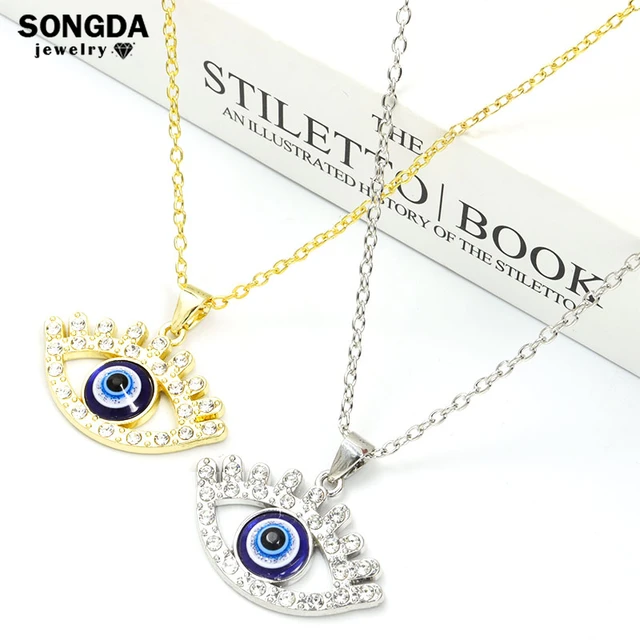 Legierung Geschenke Schmuck Blaue Augen Halskette Evil Eye