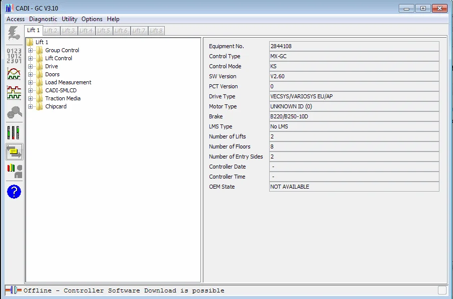 CADI GC V3.1 Elevator Maintenace Software and Cable for Schindler Lift Yolanda Elevator Cable elevator parts