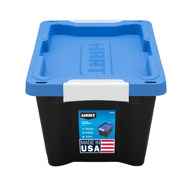HART 27 Gallon Heavy Duty Latching Plastic Storage Bin
