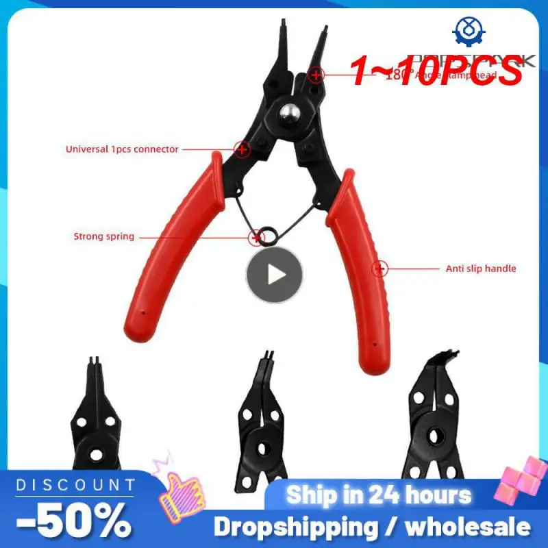 

1~10PCS IN 1 Multifunctional Snap Ring Pliers Multi Tools Multi Crimp Tool Internal External Ring Remover Retaining Circlip