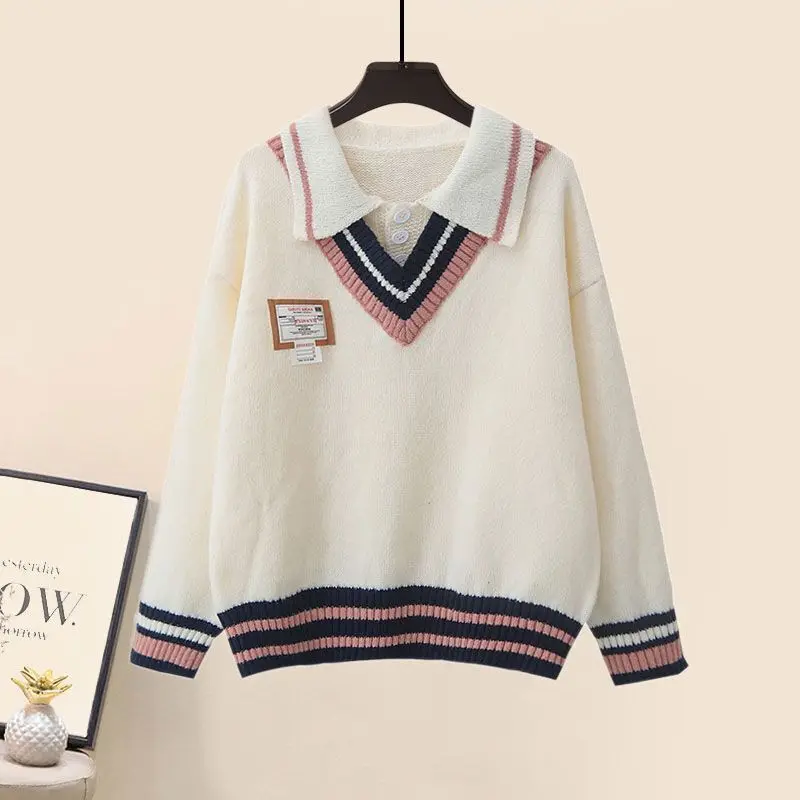 Plush Thickened Sweater Suit Autumn/Winter 2023 Korean Cool and Cute Fashionable Women's Wide Leg Pants Two-piece Suit