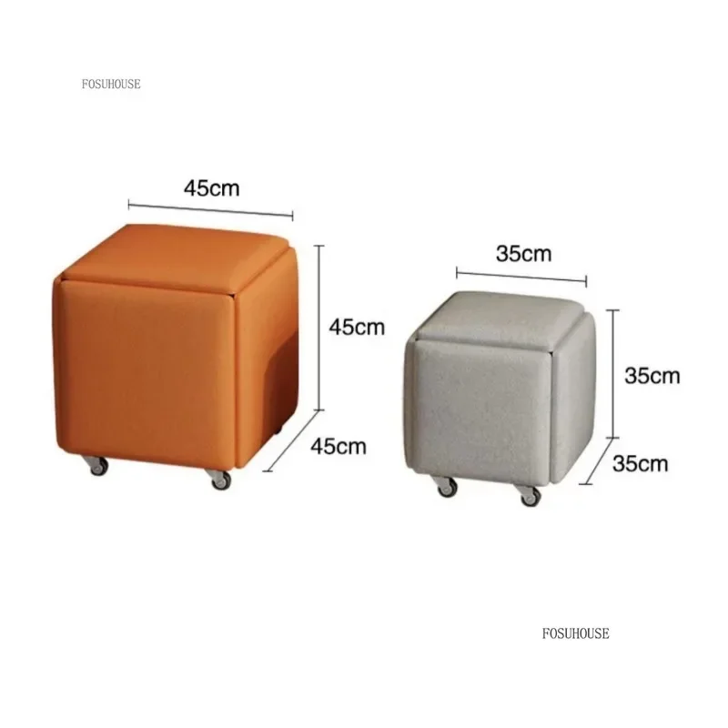 Nordic Rubik's Cube Combination Fold Stool Creative in Sofa