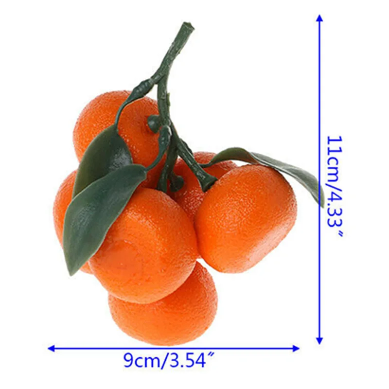 Artificial Fruits and Vegetables Artificial Oranges Tangerine Fruit Kitchen Fake Fruit Restaurant Display Lifelike Food Decor Props For Home Party Decor